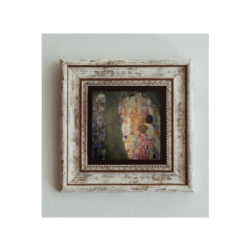 Gustav Klimt Çerçeveli Taş Tablo , Çerçeveli Taş Duvar Dekoru 20 cm