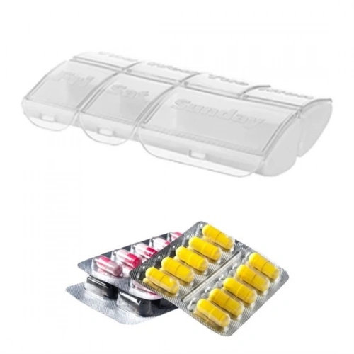 Haftalık 7 Bölmeli İlaç Saklama ve Hatırlatma Kutusu (5365)