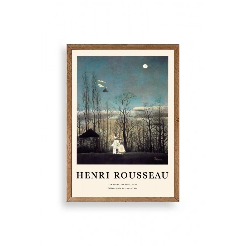 Henri Rousseau Ahşap Çerçeveli Tablo 30 x 42
