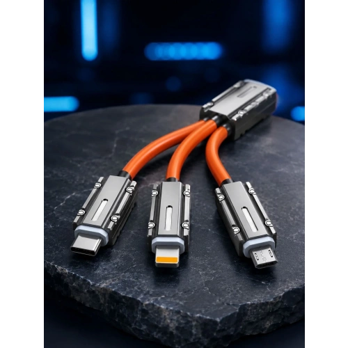Hızlı Şarj Kablosu 3ü 1 Arada Usb Type-c Lightning Micro Usb