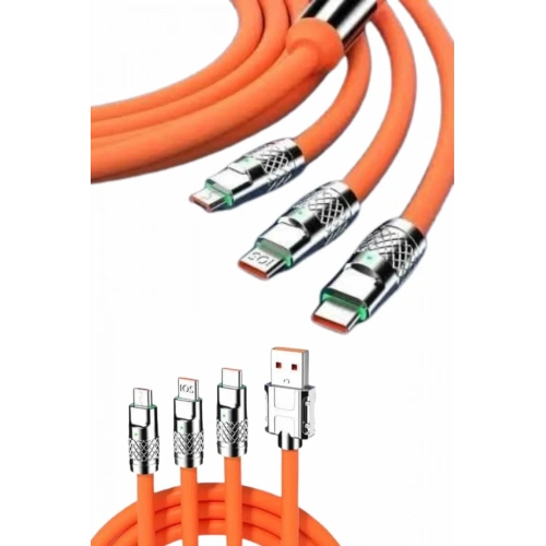 Hızlı Şarj Ve Veri Aktarım Kablo 1.2m Type-c Micro Usb Lightning