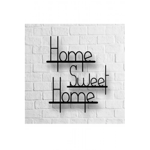 Home Sweet Home Yazılı Ahşap Tablo 50 x 41