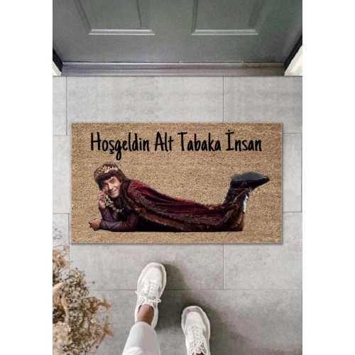 Hoşgeldin Alt Tabaka İnsan | Yüksek Kaliteli Dijital Baskılı Kaymaz Kapı Önü Paspası – Prens Temalı