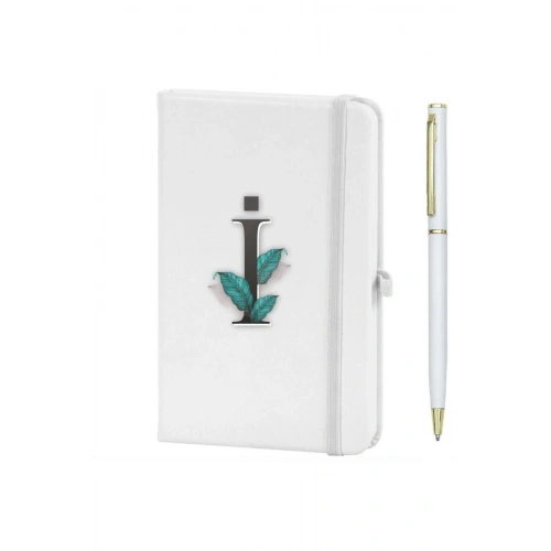 I Harfi Çiçek Baskılı Defter