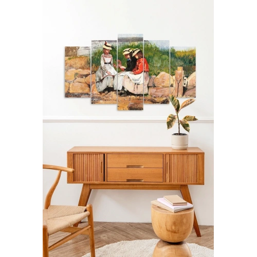 İnsan Manzarası 5 Parçalı Mdf Tablo 60 x 100