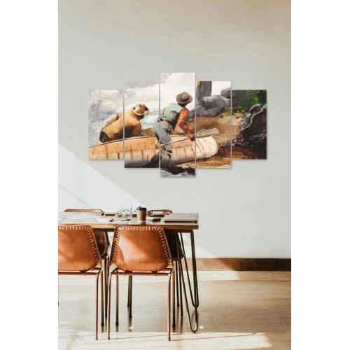 İnsan Manzarası 5 Parçalı Mdf Tablo 60 x 100