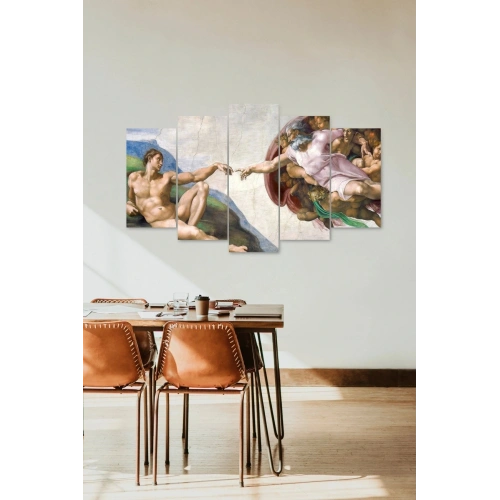 İnsan Manzarası 5 Parçalı Mdf Tablo 60 x 100