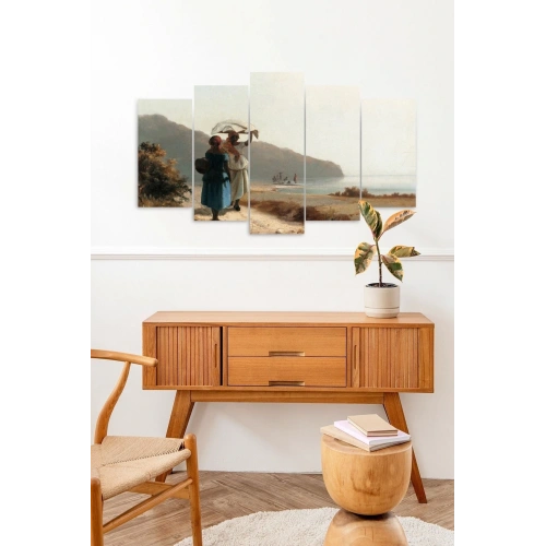 İnsan Manzarası 5 Parçalı Mdf Tablo 60 x 100