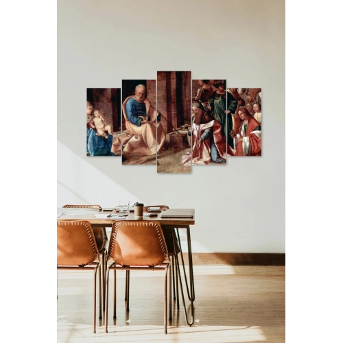 İnsan Manzarası 5 Parçalı Mdf Tablo 60 x 100