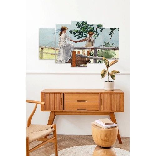 İnsan Manzarası 5 Parçalı Mdf Tablo 60 x 100