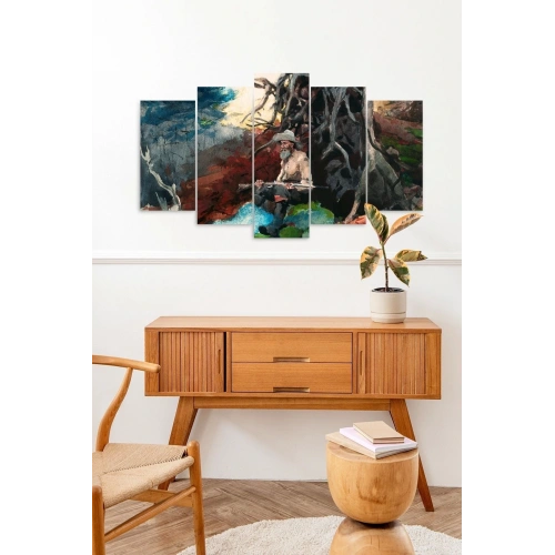İnsan Manzarası 5 Parçalı Mdf Tablo 60 x 100