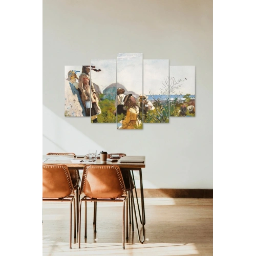 İnsan Manzarası 5 Parçalı Mdf Tablo 60 x 100