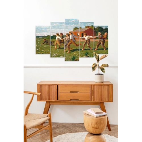 İnsan Manzarası 5 Parçalı Mdf Tablo 60 x 100