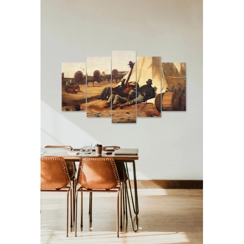 İnsan Manzarası 5 Parçalı Mdf Tablo 60 x 100