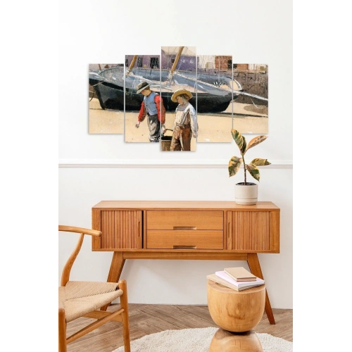 İnsan Manzarası 5 Parçalı Mdf Tablo 60 x 100