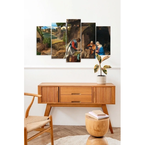 İnsan Manzarası 5 Parçalı Mdf Tablo 60 x 100