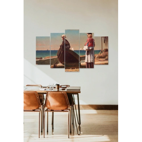 İnsan Manzarası 5 Parçalı Mdf Tablo 60 x 100