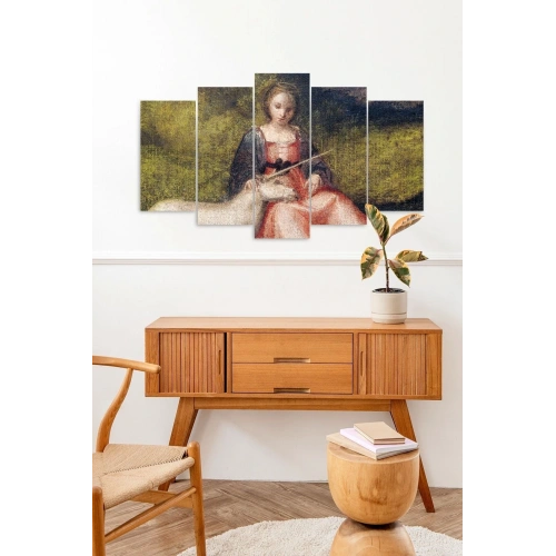 İnsan Manzarası 5 Parçalı Mdf Tablo 60 x 100