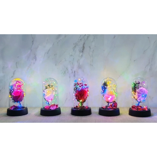 Işıklı Müzikli Romantik Büyük Gül