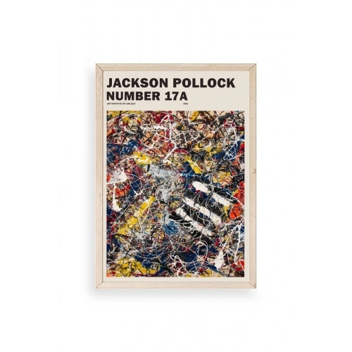 Jackson Polloc Ahşap Çerçeveli Tablo 17 x 23