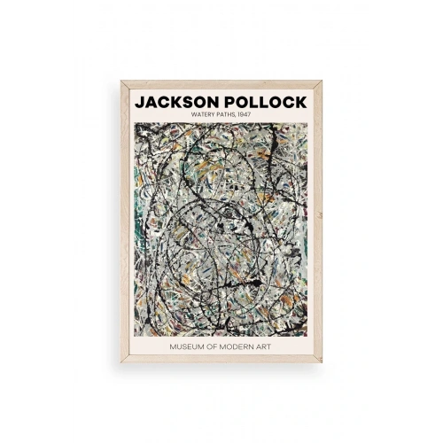Jackson Polloc Ahşap Çerçeveli Tablo 50 x 70