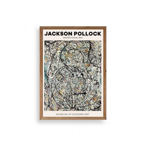 Jackson Polloc Ahşap Çerçeveli Tablo 50 x 70