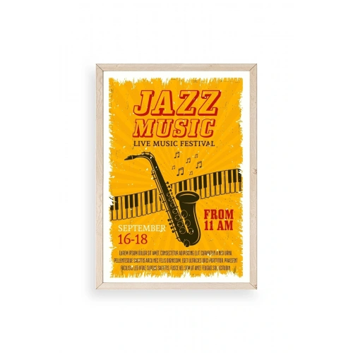 Jazz Ahşap Çerçeveli Tablo 17 x 23