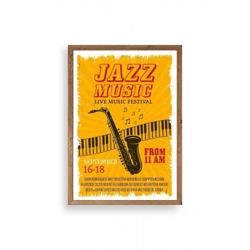 Jazz Ahşap Çerçeveli Tablo 50 x 70
