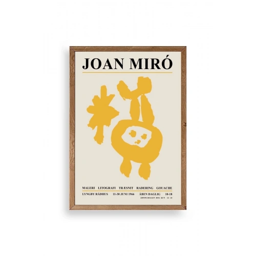 Joan Miro Ahşap Çerçeveli Tablo 23 x 30