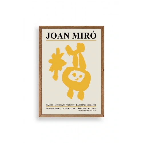 Joan Miro Ahşap Çerçeveli Tablo 23 x 30