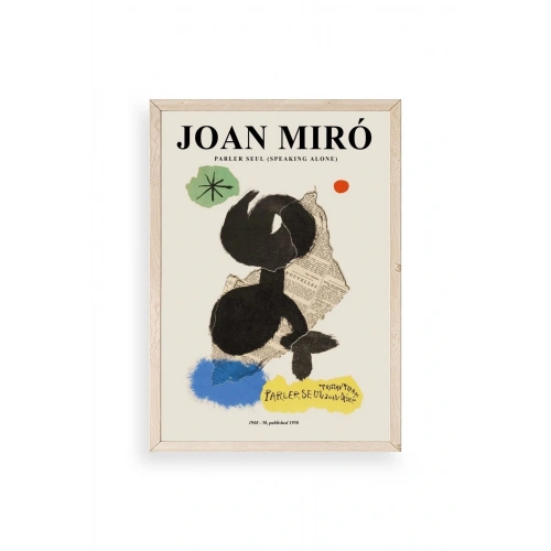 Joan Miro Ahşap Çerçeveli Tablo 50 x 70