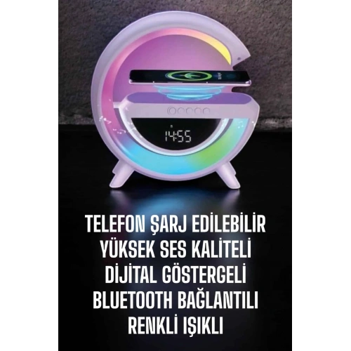 Kablosuz Bluetooth Hoparlör 15w Led Gece Lambası