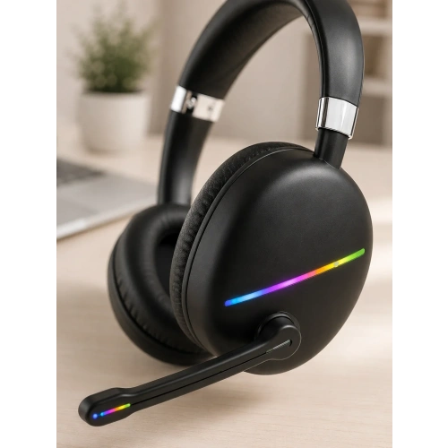 Kablosuz Mikrofonlu Kulaklık Bluetooth 5.0 Rgb Işıklı