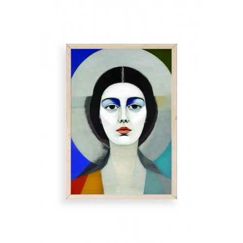 Kadın Ahşap Çerçeveli Tablo 17 x 23