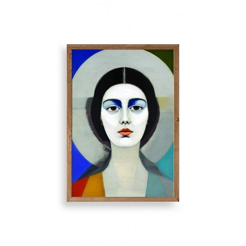 Kadın Ahşap Çerçeveli Tablo 17 x 23