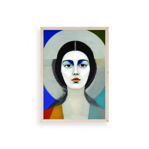 Kadın Ahşap Çerçeveli Tablo 50 x 70