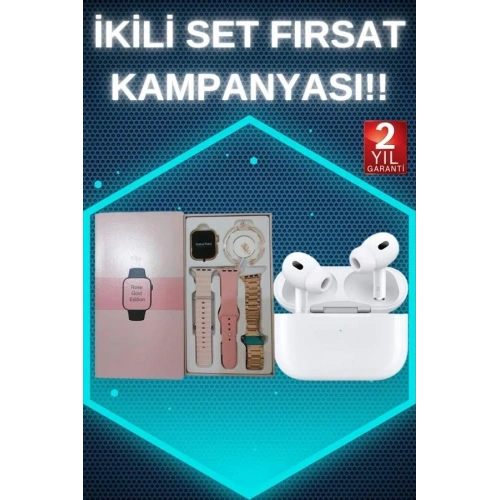 Kadın Akıllı Saat 3 Kordonlu Pembe Amoled Ekran İle