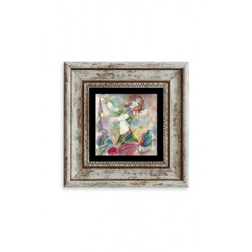 Kadın Çerçeveli Taş Tablo 20 cm