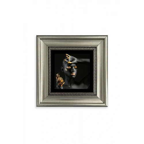 Kadın Çerçeveli Taş Tablo 20 cm