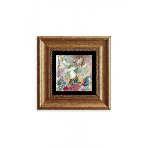 Kadın Çerçeveli Taş Tablo 20 cm