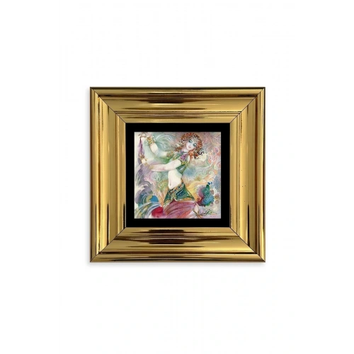 Kadın Çerçeveli Taş Tablo 20 cm