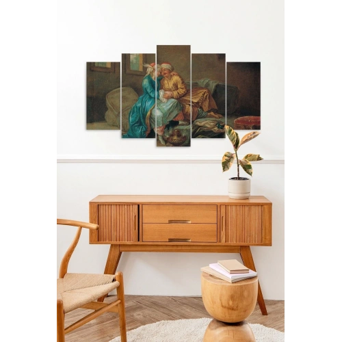 Kadın Erkek 5 Parçalı Mdf Tablo 60 x 100