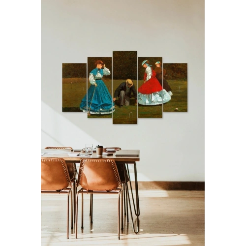 Kadın Manzarası5 Parçalı Mdf Tablo 60 x 100