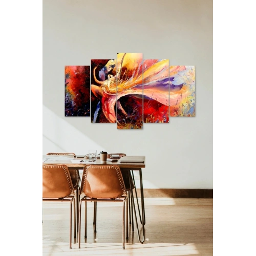 Kadın ve Erkek Dans 5 Parçalı Mdf Tablo 60 x 100