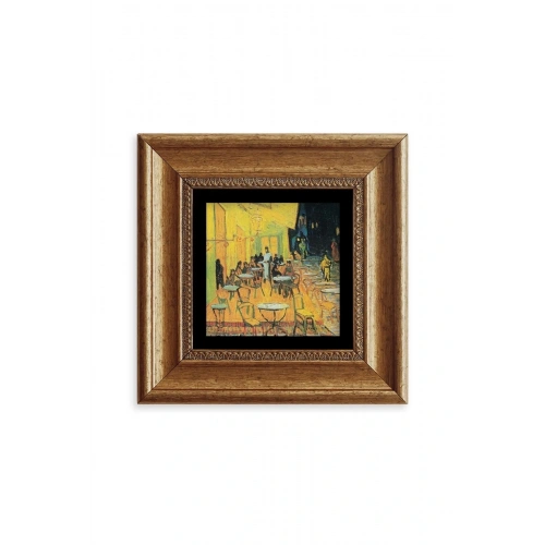 Kafe Çerçeveli Taş Tablo 20 cm