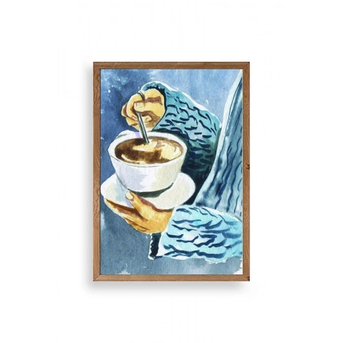 Kahve Ahşap Çerçeveli Tablo 17 x 23