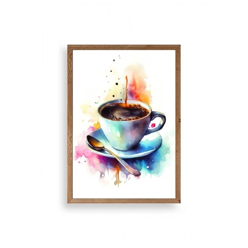 Kahve Ahşap Çerçeveli Tablo 23 x 30