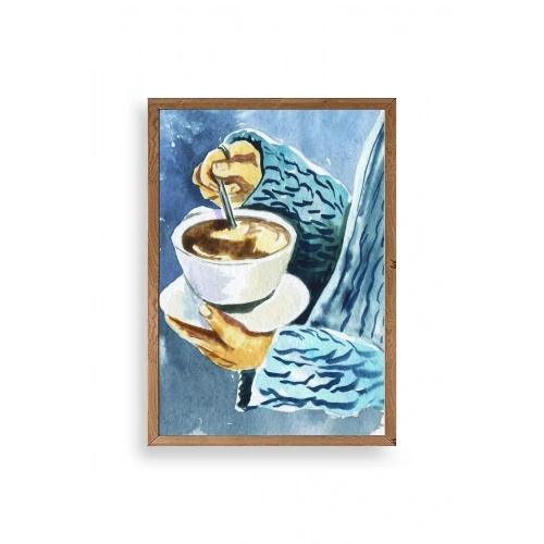 Kahve Ahşap Çerçeveli Tablo 23 x 30