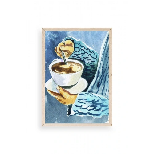 Kahve Ahşap Çerçeveli Tablo 23 x 30