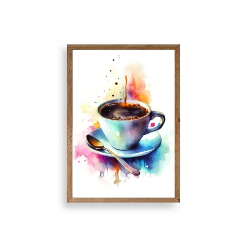 Kahve Ahşap Çerçeveli Tablo 30 x 42